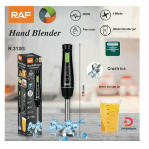 RAF®R.313G Hand Blender Anti Sleep Stainless Steel 600ml-800W - Black