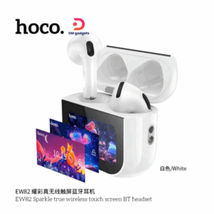 Hoco®EW82 Sparkle – Bluetooth 5.4 Earphones with Smart Touchscreen - White