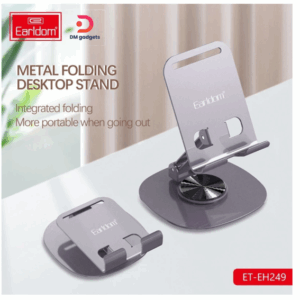 Earldom®ET-EH249 Folding 360°Rotatable Desktop Phone Stand - Silver