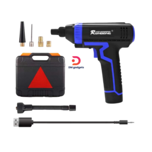 Rundong® Rechargeable Wireless vehicle air compressor 150-PSI 150W - Black