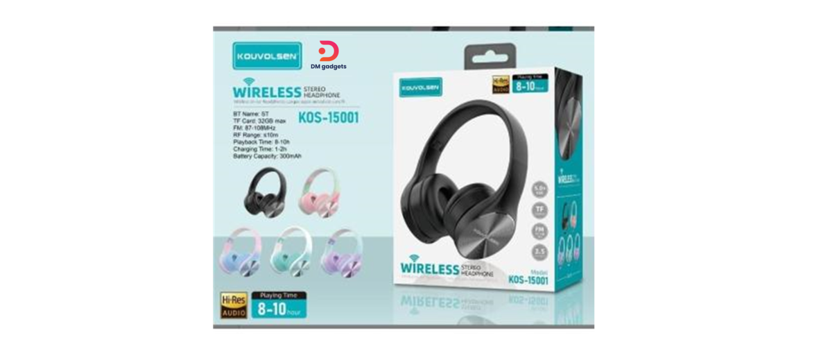 Kouvolsen®KOS-15001 Wireless Bluetooth Headset - Black