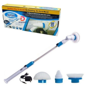 R1-3816® Rechargeable cleaning brush – Hurricane spin scrubber 300RPM 3 different Heads