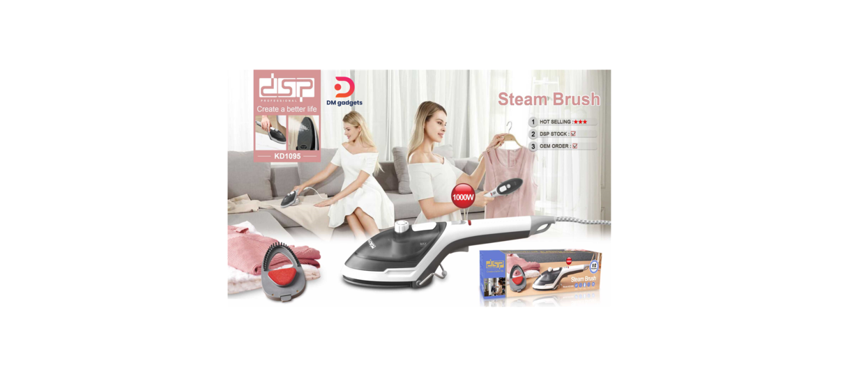 DSP®KD1095 Handheld Garment Steamer 1000W -White-Black
