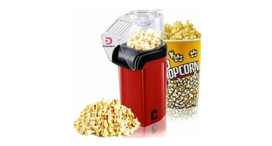 JAMAKY®JMK9001 Popcorn maker – Fat-Free & Oil-Free Hot Air 1200W Red-Black