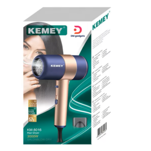 Kemey®KM-8016 Electric Rechargeable Hair Dryer 4000W SalonBlow -Dry 57c Gold-Blue