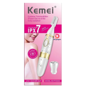 Kemei®KM-PG5003 2 in 1 Shaver Suit (Eyebrow Trimmer+Skin Shaver)