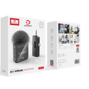 Earldom®ET-MC12, 3-in-1 Wireless Digital Collar Microphone - Black