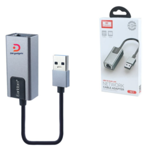 Earldom®NC1 USB to RJ45 LAN Network Cable Adapter Silver-Black