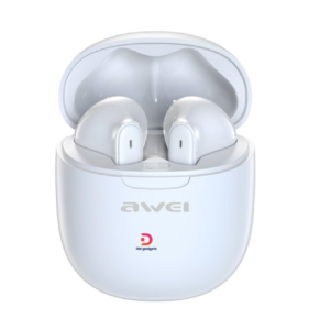 Awei®T68 ENC Wireless Earbuds BT 5.3 – Grey White