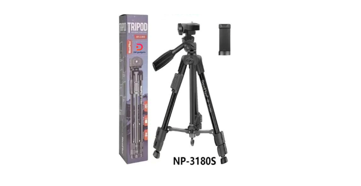 Neepho®NP-3180S Professional Heavy Duty Aluminum Alloy Video Stand Tripod - Black