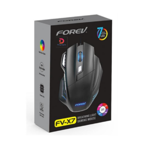 FOREV®FV-X7 3200dpi Wired Mechanical Gaming RGB Lighted Mouse (Black)