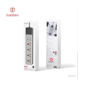 Earldom®SC27 3000W Power Socket,4 USB-C,2-USB-A,4 Universal Outlets,Silver-Black
