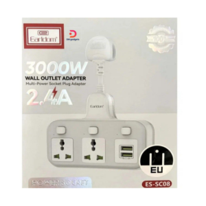Earldom®ES-SC08 3000W,2.4A Wall Outlet Multi-Power Socket Plug Adapter