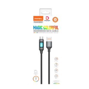 Pavareal®120W USB A TYPE C Cable Magic Colorful Data Cable 1m Black