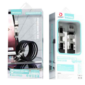 TREQA®CA-8004 – 4 in 1 Magnetic 240W Braided Charging Cable Black-White