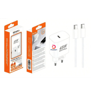 MAXWELL®MW-305 Charger 45W with TYPE-C output + TYPE-C 1m Cable - White