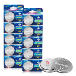 J-PAN®CR2430 3V Lithium Batteries set of 5