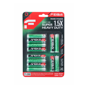 Super Heavy-Duty®AAA Batteries 12 Pcs