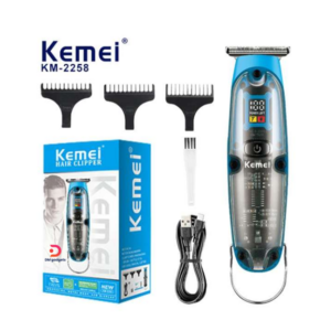 Kemei®KM-2258 Hair Clipper 5W with Digital LED display, 2 speeds, Rechargeable 600mAh lithium battery