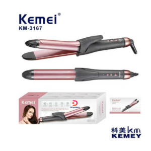 Kemei®KM-3167 Professional Hair Straightener + Curler – 2-in-1