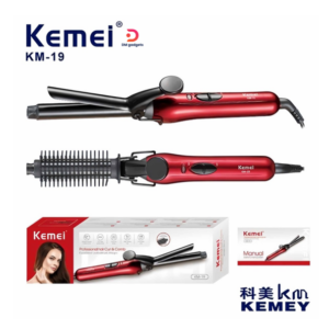 Kemei®KM-19 Professional Hair Curl and Comb 200C 360 Degree Swivel Cord Red-Black