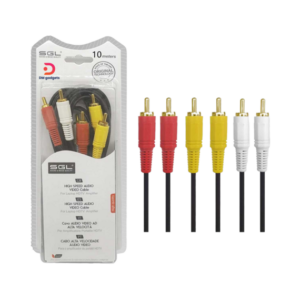 SGL®306A RCA Cable – 3xRCA male/3xRCA male – 10m-Black