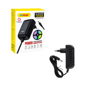 Andowl®Q-DC269 12V 2A AC/DC Power Adapter with DC Plug for LEDs and Electronic Devices -Black