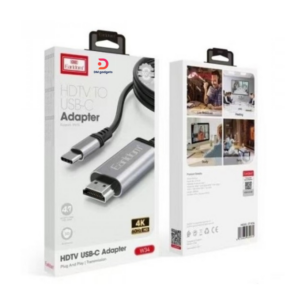 Earldom®W34 4K HDTV USB-C Adapter 2m - Silver/Black