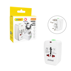 Andowl® Q-A178 Universal Travel Adapter with Multi Plug and Surge Protection