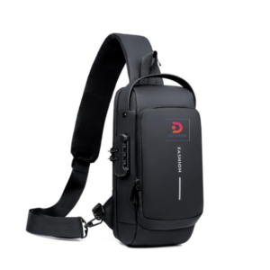 Fashion®0304 Men’s Multi-Function Anti-theft USB Shoulder Bag -Black