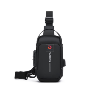 Fashion®0307 Men’s Multi-Function Anti-theft USB Shoulder Bag -Black
