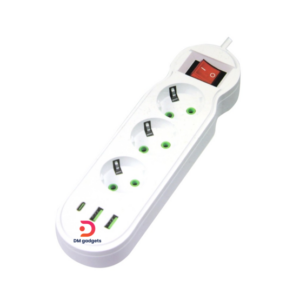QL®-1052U 3-Port Power Strip with 2 USB-A + 1 USB-C 5M (White)
