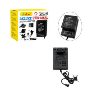 Andowl®Q-C39 Adjustable Universal AC/DC Power Adapter, 1500mA, with Interchangeable Plugs