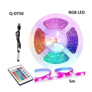 Andowl®Q-DT50 Waterproof USB-Powered (5V) RGB LED Strip, 5m Long with 6 LEDs per Meter and Remote Control