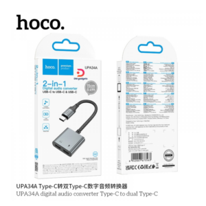 Hoco®UPA34A 2 in 1 Digital audio converter USB-C to USB-C and USB-C