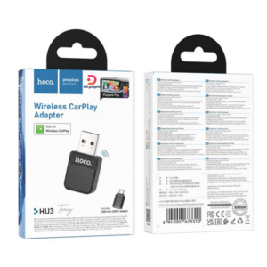 Hoco®HU3 Wireless CarPlay Adapter includes USB-A to USB-C Adapter - Black