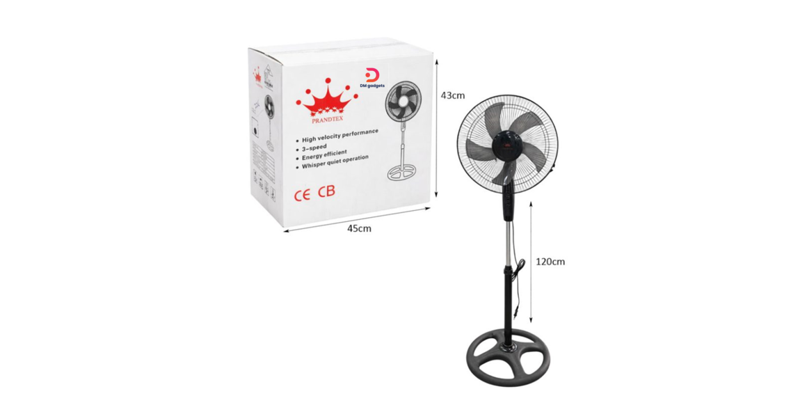PRANDTEX®FS-40 2X Floor Fan – Pedestal Fan 44cm-50Hz