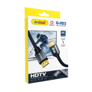 Andowl®Q-HD3 HDMI 2.1 8K HDR Cable, 3 m - Black