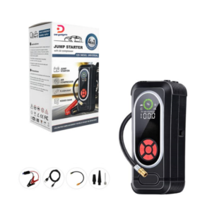 DM®4-in-1 Portable with LCD Screen 12V Battery Jump Starter with Air Compressor and Power Bank