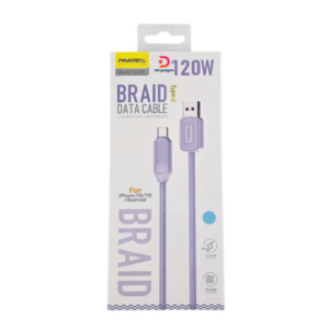 Pavareal®Q39C 120W Braid Data Cable USB-A to Type-C 1m - Blue