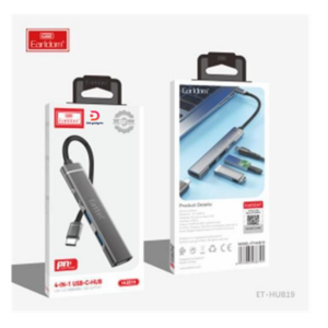 Earldom®ET-HUB19 4-Ports HUB Type-C For Charge