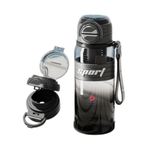 DM®616298 Portable plastic water bottle – 800ml– Black