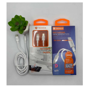 Technovo®TN-D034 Type-C to Type-C 100W Fast Charging Data Cable 2M - White