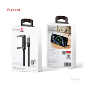 Earldom®EC-217C-C 240W USB-C to USB-C T-Shaped Cable - Black