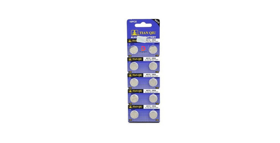 Tianqiu®AG12/LR43H/386A – 1.5V – 10pcs – 681125 Alkaline batteries