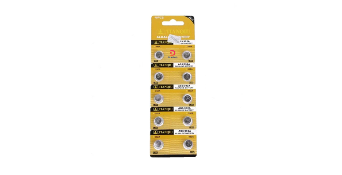 Tianqiu®AG3– LR41H/392A – 1.55V – 10pcs – 681033Alkaline batteries