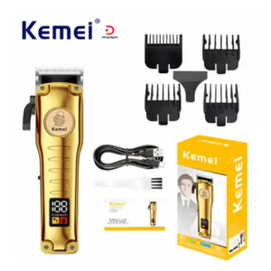 Kemei®KM-510 Professional Rechargeable Hair Clipper with digital Display - Gold