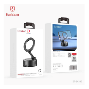 Earldom®ET-EH342 Magnetic 360 Degree Suction Cup Holder - Black