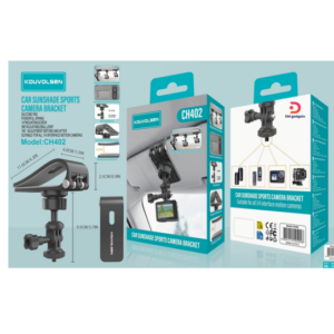 Kouvolsen®CH402 Car Sunshade Sports Camera Bracket - Black