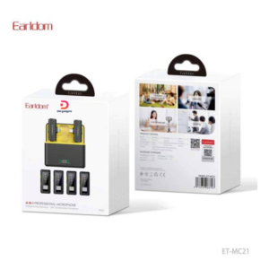 Earldom®ET-MC21 4 in 1 Professional Microphone with Case-Display – Black